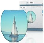 SCH&Uuml;TTE WC-Sitz Duroplast SAILING, Toilettensitz mit Absenkautomatik, passend f&uuml;r