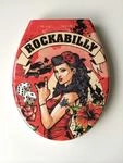 ADOB Klodeckel mit Motiv (Rockabilly) &ndash; WC Sitz Absenkautomatik &ndash;...