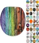Sanilo WC Sitz mit Absenkautomatik & Quick-Release aus Holz, Rainbow 