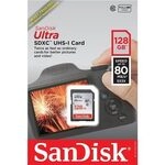 SanDisk Ultra 128GB SDXC Memory Card, Up to 120 MB/s, Class 10, UHS-I, V10