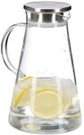 Relaxdays Glaskaraffe, 1,8 l, mit Deckel, Wasser, Saft, Aromawasser,
