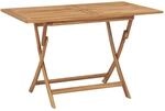 vidaXL Gartentisch Klappbar 120x70x75 cm Massivholz Teak