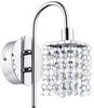 EGLO LED Wandlampe Almonte, Wandleuchte Bad, Badezimmer Lampe aus Metall in Chrom und