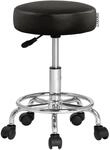 Casaria&reg; Rollhocker H&ouml;henverstellbar Schwarz 10cm Polsterung 51-65cm Sitzh&ouml;he