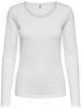 ONLY Damen Longsleeve Onllive Love Life Basic Damen-Shirt 15204712 White M