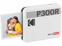 KODAK Mini 3 Retro 4PASS Mobiler Fotodrucker (7,6x7,6cm) - Weiß
