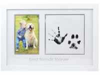 Pearhead Baby and Pet Best Friends Forever Keepsake Frame, Babyprint and Pawprint