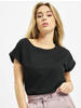 Urban Classics Damen Ladies Organic Extended Shoulder Tee T-Shirt, Schwarz (Black