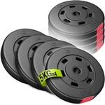 HOP-Sport Hantelscheiben Set 20 kg, Gewichtsscheiben 30 mm / 31 mm Bohrung,