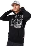 Lonsdale Herren Kapuzensweatshirt schmale Passform TADLEY XL, Black/Ecru