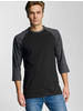 Urban Classics TB366 Herren 3/4 Sleeve Beung Regular Fit T-Shirt, Blk/Cha, L