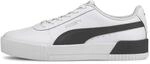 PUMA Damen Carina L Turnschuhe, Puma White Puma Black Puma Silver, 39 EU