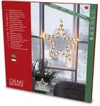 Konstsmide LED Fenstersilhouette, Stern, 35 warm wei&szlig;e Dioden, 230V, Innen, wei&szlig;es
