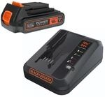 Black+Decker 18V Akku- und Ladeger&auml;t-Starter-Set, mit 2,0Ah Lithium-Ionen-Akku...