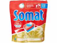 Somat, Gold, Spülmaschinentabs, 22 Tabs, Jahresvorrat, Extra-Kraft gegen