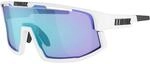 Bliz Damen, Herren Sonnenbrille Vision matt White-Smoke with Blue Multi