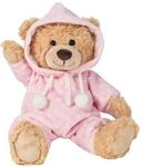 Teddy Hermann 91386 Teddy-B&auml;r Schlafanzugb&auml;r rosa 30 cm, Kuscheltier |...