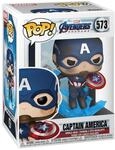 Funko Pop! Marvel: Avengers Endgame - Captain America mit Broken Shield & Mjolnir -