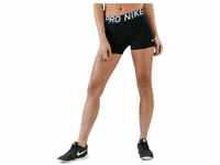 Nike Damen Pro Shorts, Black/Black/White, XS