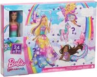 Barbie GJB72 - Dreamtopia Adventskalender: Blonde Puppe, 3 Prinzessinnen-Moden, 10