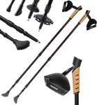SPORTANA&reg; Wanderst&ouml;cke Teleskop mit Aufs&auml;tze Gummipuffer Tasche Nordic Walking