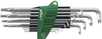 Stiftschl&uuml;ssel Set im ProStar Halter Stubby TORX&reg;-Kugelkopf Titansilber 14-tlg.