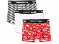 Urban Classics Herren Boxer Shorts 3-Pack Boxershorts, hohoho aop+blk/wht+wht, M