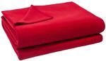 Soft-Fleece-Decke &ndash; Polarfleece-Decke mit H&auml;kelstich &ndash; Flauschige...