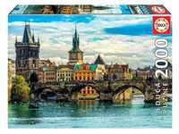 Educa 18504, Sicht auf Prag, 2000 Teile Puzzle für Erwachsene und Kinder ab 12