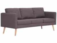 vidaXL Sofa 3-Sitzer mit Rückenkissen Sitzkissen Design Polstersofa Loungesofa...