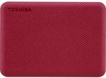 Disco Rigido Esterno - Toshiba - Canvio Advance - 1 A - Rosso