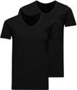 JACK & JONES Herren Jacbasic V-hals Tee 2 Pack T Shirt, Schwarz, M EU