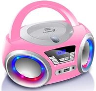 Cyberlux CD-Player mit LED-Beleuchtung, Kopfh&ouml;reranschluss, tragbares...