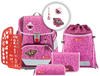 Step by Step Schulranzen-Set 2IN1 PLUS „Butterfly Lina 6-teilig, rosa-pink,