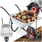 tectake&reg; Schubkarre gro&szlig; 100 Liter, Gartenschubkarre mit Luftreifen,...