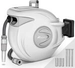 TRESKO&reg; Schlauchtrommel 30+2m Schlauchaufroller Wasser inkl. Handbrause |...