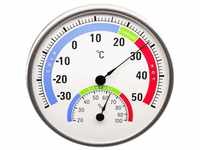 Technoline analoges Thermometer WA3050, rundes Thermo-Hygrometer mit Komfort-Anzeige,