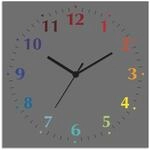 ARTLAND Wanddeko Wanduhr ohne Tickger&auml;usche Alu Funkuhr 30x30 cm Quadratisch Lautlos