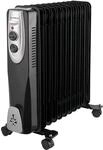 Gutfels HR 32011 sw &Ouml;l-Radiator | 3 Heizstufen | 11 Rippen | 2500 Watt Leistung 