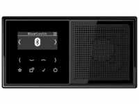 Jung Smart Radio DAB Bluetooth Komplett-Set Serie LS Schwarz mit Lautsprecher
