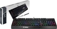 MSI Vigor GK20 DE Gaming Tastatur (kabelgebunden, Membrane Switch, QWERTZ Layout,