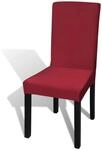 vidaXL 6X Stuhlhussen Bordeaux Universal Stretchhusse Stretch Stuhlbezug Husse