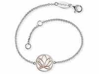 Engelsrufer Damen-Armband mit Lotus Blumen Motiv Anhänger, verziert mit plattiertem