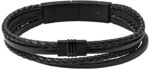 Fossil Armband F&uuml;r M&auml;nner Vintage Casual, Innenl&auml;nge: 175mm - 190mm Schwarz