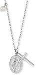 Engelsrufer Damen Halskette aus Sterling Silber mit Kreuz und Maria Symbol und