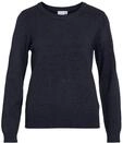 Vila Clothes Damen VIRIL L/S O-Neck Knit TOP-NOOS Pullover, Total Eclipse,
