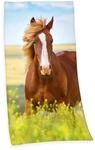 Herding 6124206516 Velourstuch Pferd, Baumwolle, Bunt, 150 x 75 cm