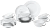Seltmann Weiden/Teeservice 18-teilig/Rondo uni / 6 Fr&uuml;hst&uuml;cksteller, 6 Teeobere &