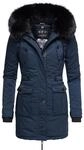Navahoo Damen Warmer Winterparka mit Kapuze Luluna Prc Blau Gr. S