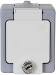 Kopp 105648002 Schutzkontakt-Steckdose 1-Fach mit Sicherheitsschloss,